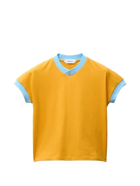 Tricou Versace din jerseu galben