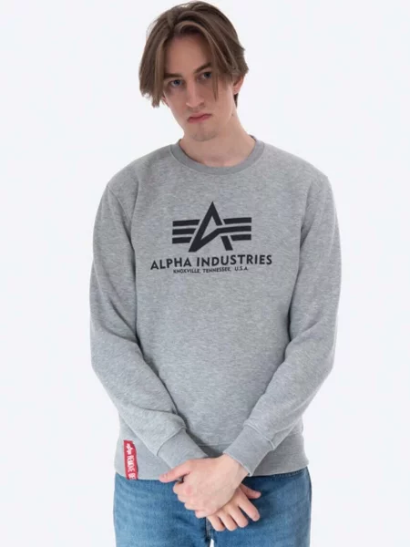 Μπλούζα Alpha Industries Bluza Alpha Industries Basic 17 γκρι μαύρο