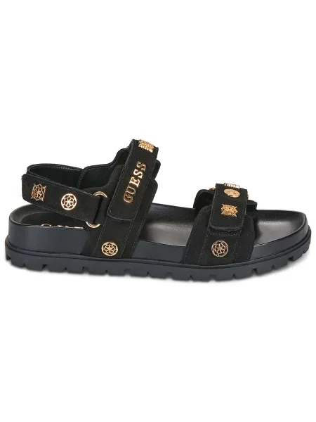 GUESS Sandale cu baretă FLORIZI auriu negru