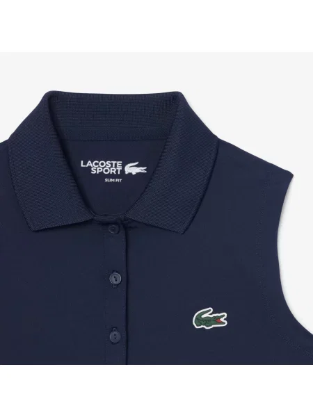 Lacoste Elastyczna Koszulka Polo Golfowa Slim Fit Z Ochroną Uv szara