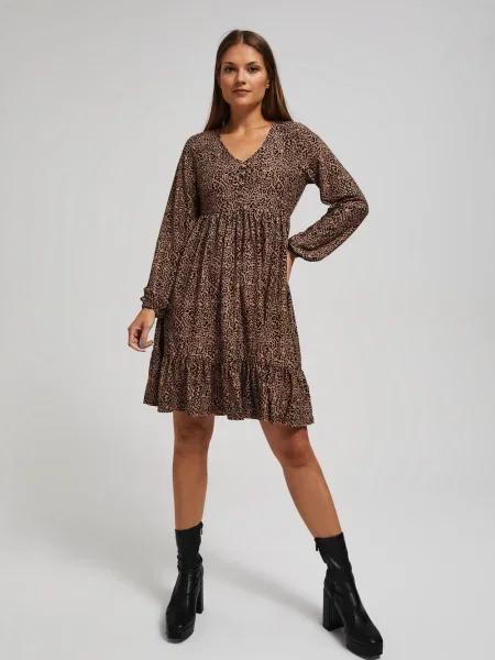 Rochie Moodo cu volane de costum negru