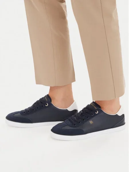 Tenisice Tommy Hilfiger Th Chic Low Vulc Tamnoplava
