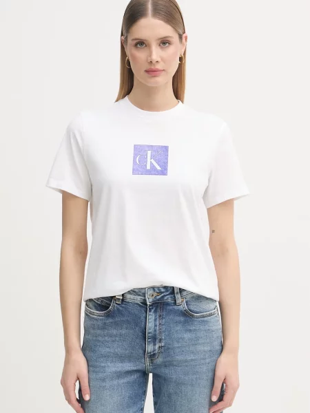 Calvin Klein Jeans Tričko biela