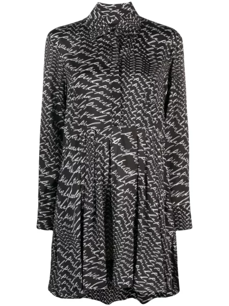 Mała mały sukienka koszulowa Pinko z nadrukiem czarna