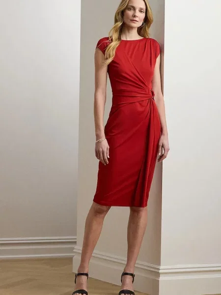 LAUREN RALPH LAUREN Коктейлна рокля червен