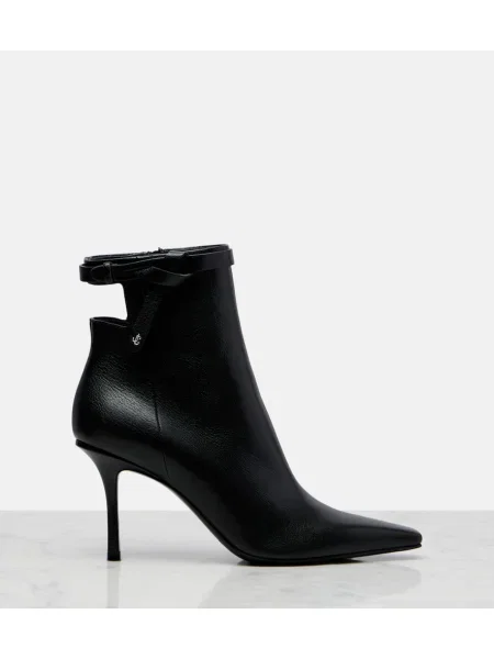 Kožené členkové čižmy Jimmy Choo čierna