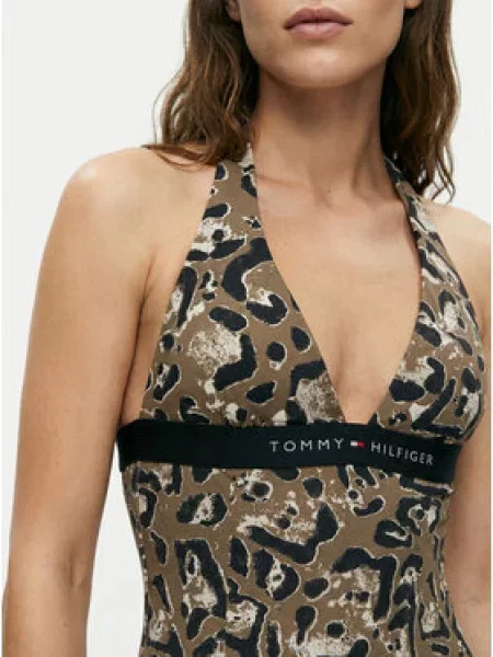 Tommy Hilfiger Maudymosi kostiumėlis smėlio