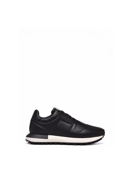 Sneakersy Emporio Armani skórzane czarne