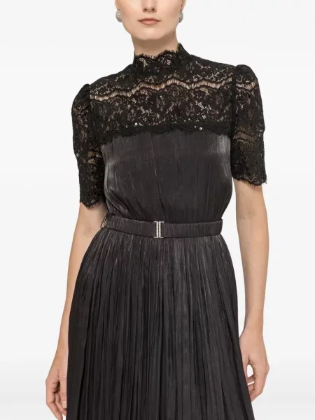 Rochie midi Nissa din șifon negru