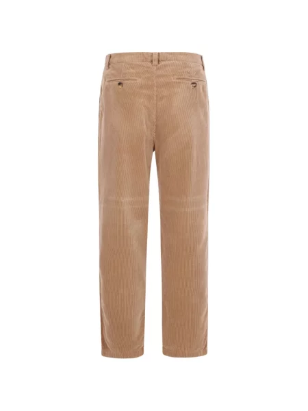 Pantaloni Brunello Cucinelli de catifea cord maro