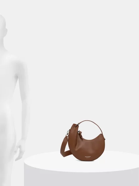 Кожаная сумка хобо Emporio Armani