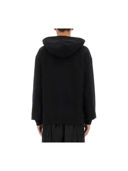 Bluza z kapturem Jil Sander z kapturem z nadrukiem czarna