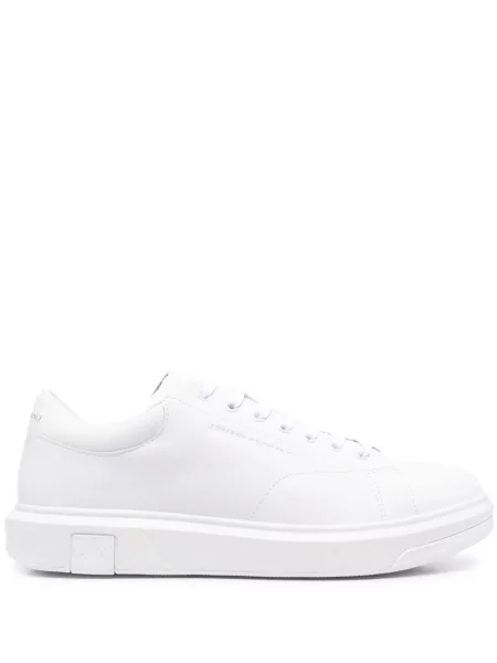 Sneakerși Armani Exchange din piele alb