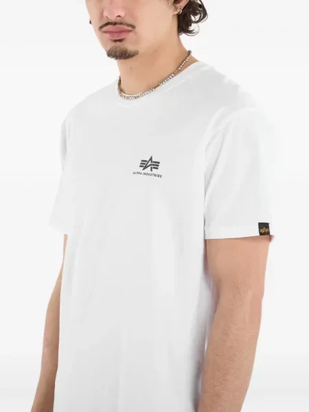 Tricou Alpha Industries cu imagine alb