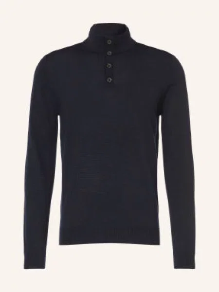 Reiss Sweter Typu Troyer Farnham blau granatowy