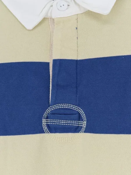 Lung tricou polo Pompeii albastru