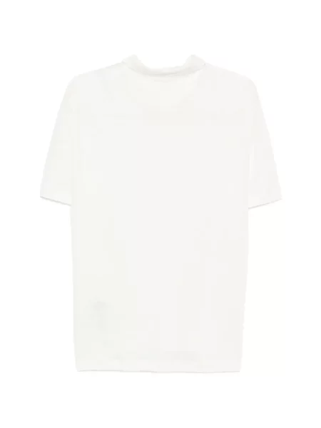 Scurt tricou polo Eleventy alb