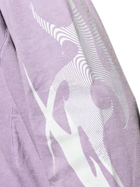 Tricou Adidas din piele de căprioară cu model floral lung maro