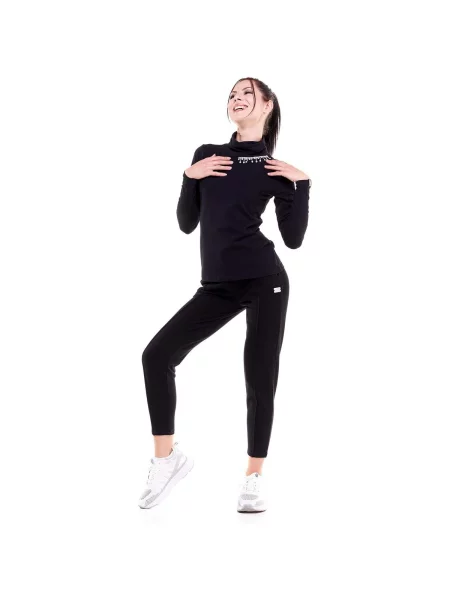 Tricou Leone 1947 cu guler înalt negru