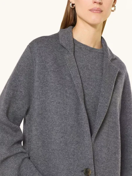 Lisa Yang Pletený Kabát Amie Z Kašmíru tmavě šedá