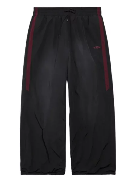 Pantaloni Balenciaga alergare cu autograf negru
