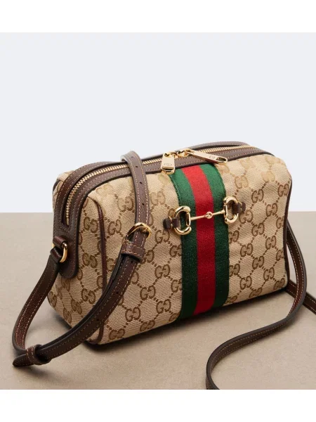 Geantă Gucci din canvas bej
