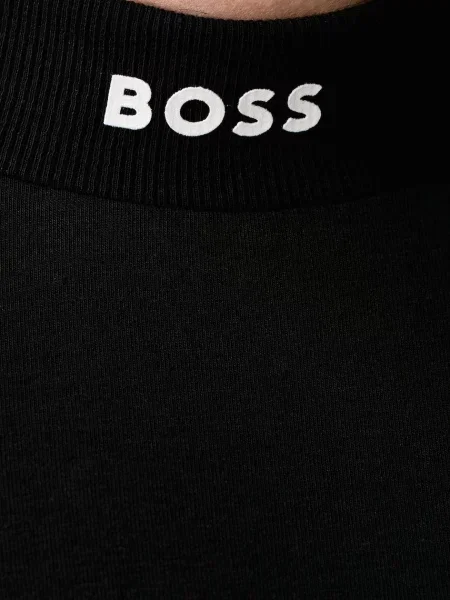 BOSS Green лонгслів з Tee Collar Long зелений