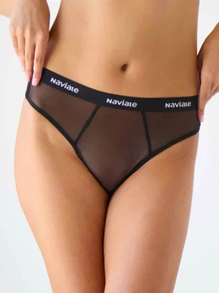 Трусики стринг чорні