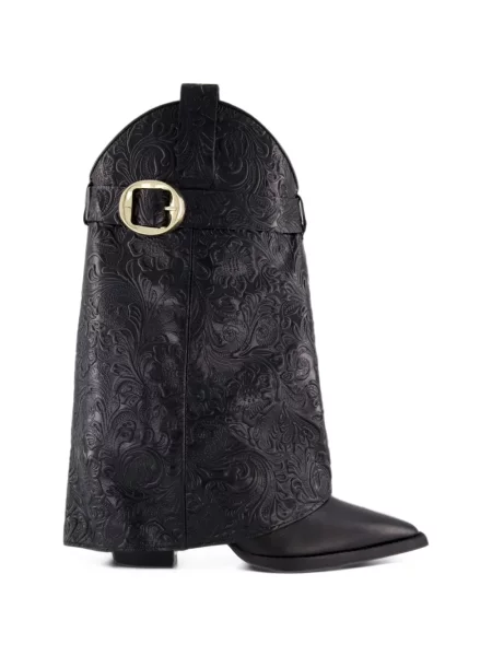 Botine Toral Shoes cu model floral negru