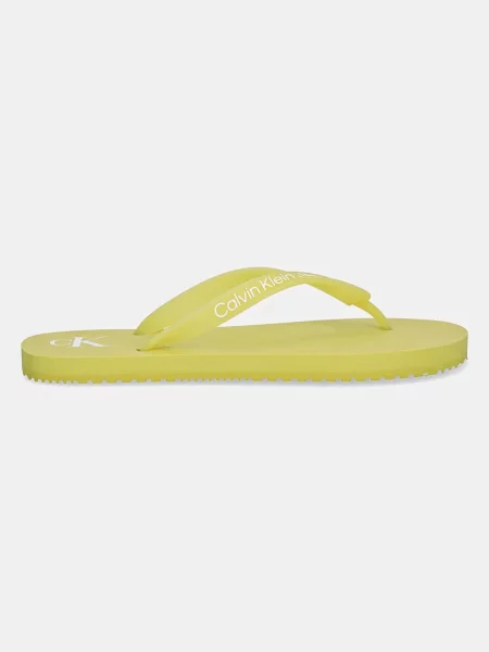 Calvin Klein Jeans Žabky BEACH SANDAL TRANSPARENT TPU zelené