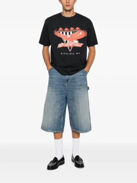 Tricou Rhude cu imagine negru
