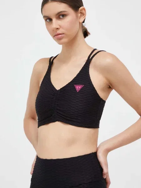 Спортен сутиен Guess с изчистен дизайн черно
