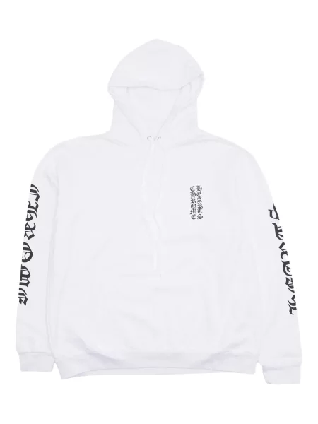 Суичър с качулка Chrome Hearts със сърца бяло