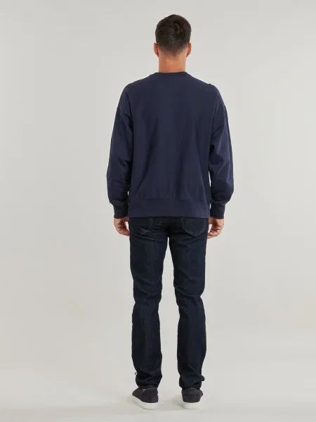 Geacă de blugi Calvin Klein Jeans din material terry albastru