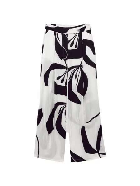 Spodnie Alpha Studio z nadrukiem białe