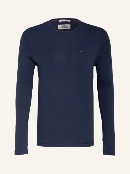 Tričko s dlouhým rukávem Tommy Jeans s dlouhými rukávy modré