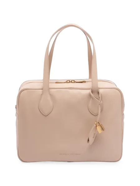 Geantă shopper Brunello Cucinelli din piele cu imagine