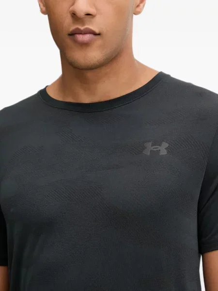 Tricou Under Armour cu imagine din jacard negru