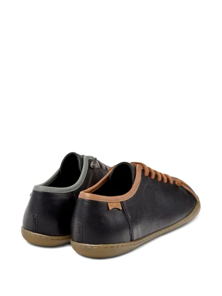 Кожени маратонки Camper с връзки черно