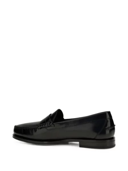 Pantofi loafer Santoni din piele negru