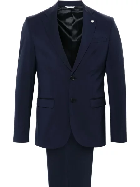 Oblekový jednořadý oblek Manuel Ritz modrý
