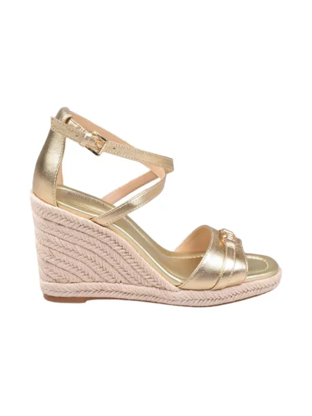 Espadryle Michael Michael Kors z logo żółte