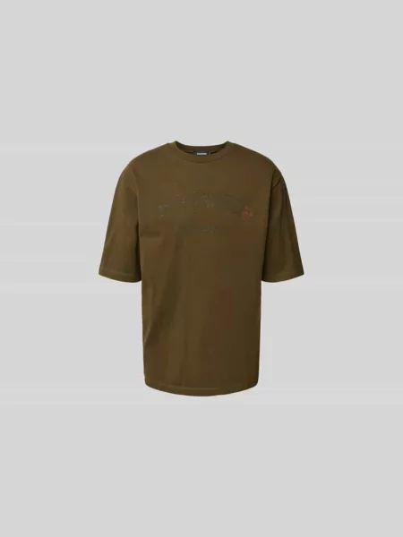 T-shirt z nadrukiem z logo Dsquared2 oliwkowa