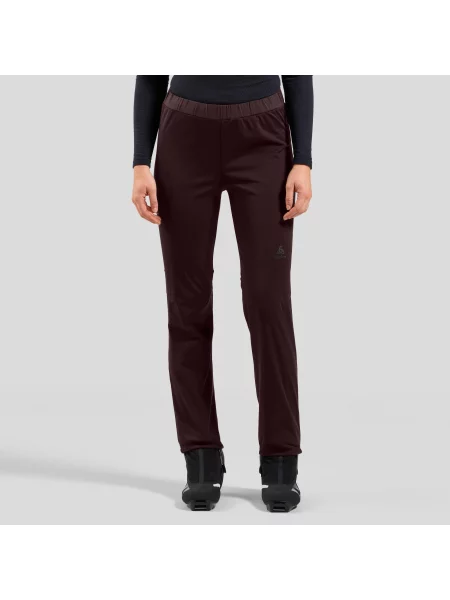 Spodnie techniczne damskie ODLO Brensholmen Pants regular length czerwone