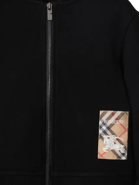 Dětska mikina s kapucí Burberry černá