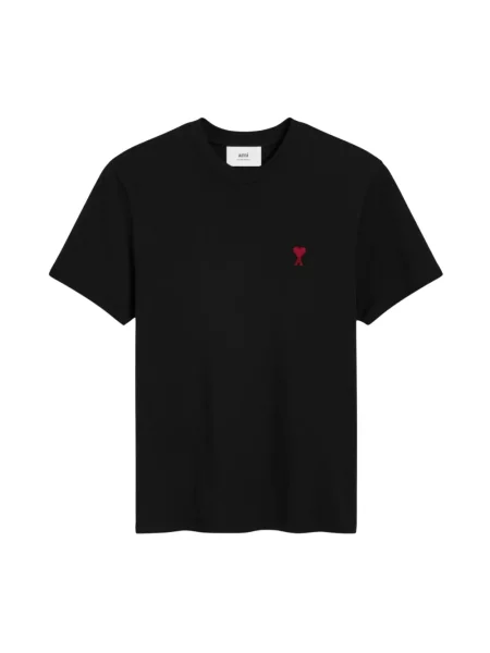Koszulka Ami Paris casual z logo czarna