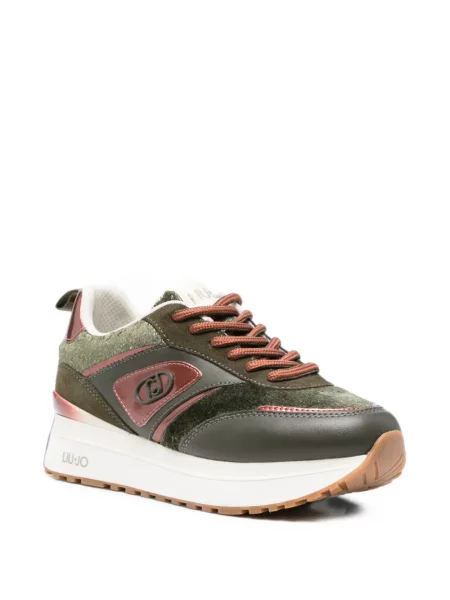 Bőr sneaker Liu Jo autogrammal zöld