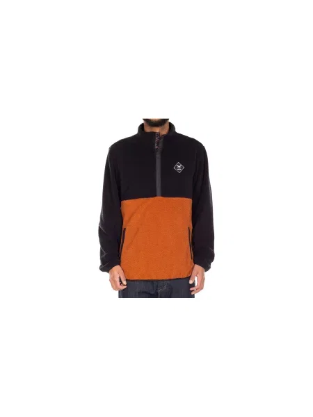 IrieDaily On Top Troyer Mężczyźni Bluzy i bluzy z kapturem IrieDaily Brązowy Size: L czarna