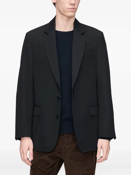 Μάλλινος μπλέιζερ Maison Margiela μαύρο