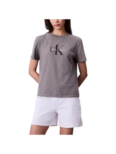 Klasické tričko Calvin Klein Jeans šedé